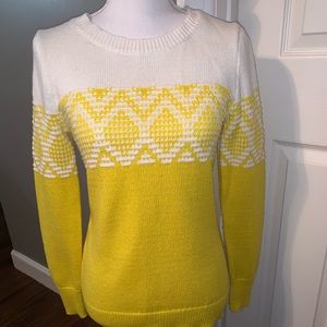 Old Navy- Yellow & White Sweater